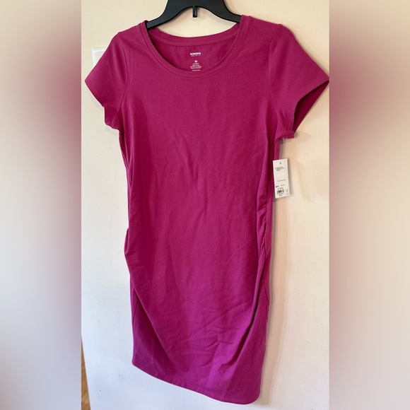 Sonoma Maternity Magenta Everyday Tee Dress NWT Size Maternity Medium - Picture 9 of 9